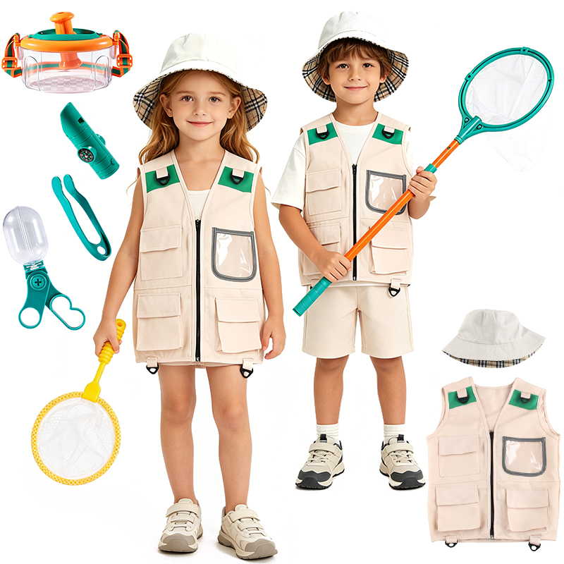 익스플로러 어드벤처 키트 야외 조끼 및 모자 아동복 자 - Outdoor Adventure Activities For Kids 리뷰 및 가격