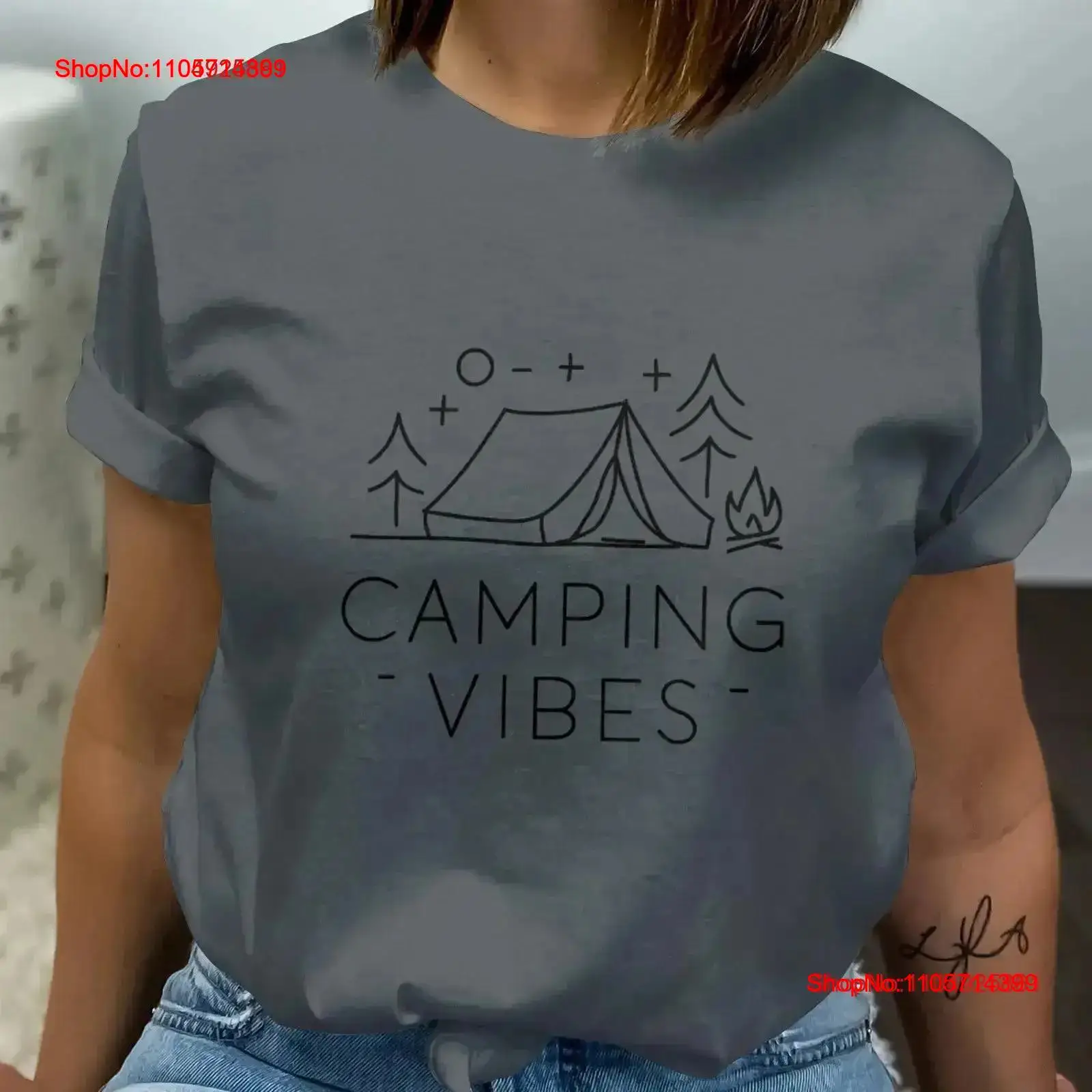 캠핑 바이브 티셔츠 아웃도어 어드벤처 캠프사이트 자연  - Outdoor Adventure Campgrounds 리뷰 및 가격